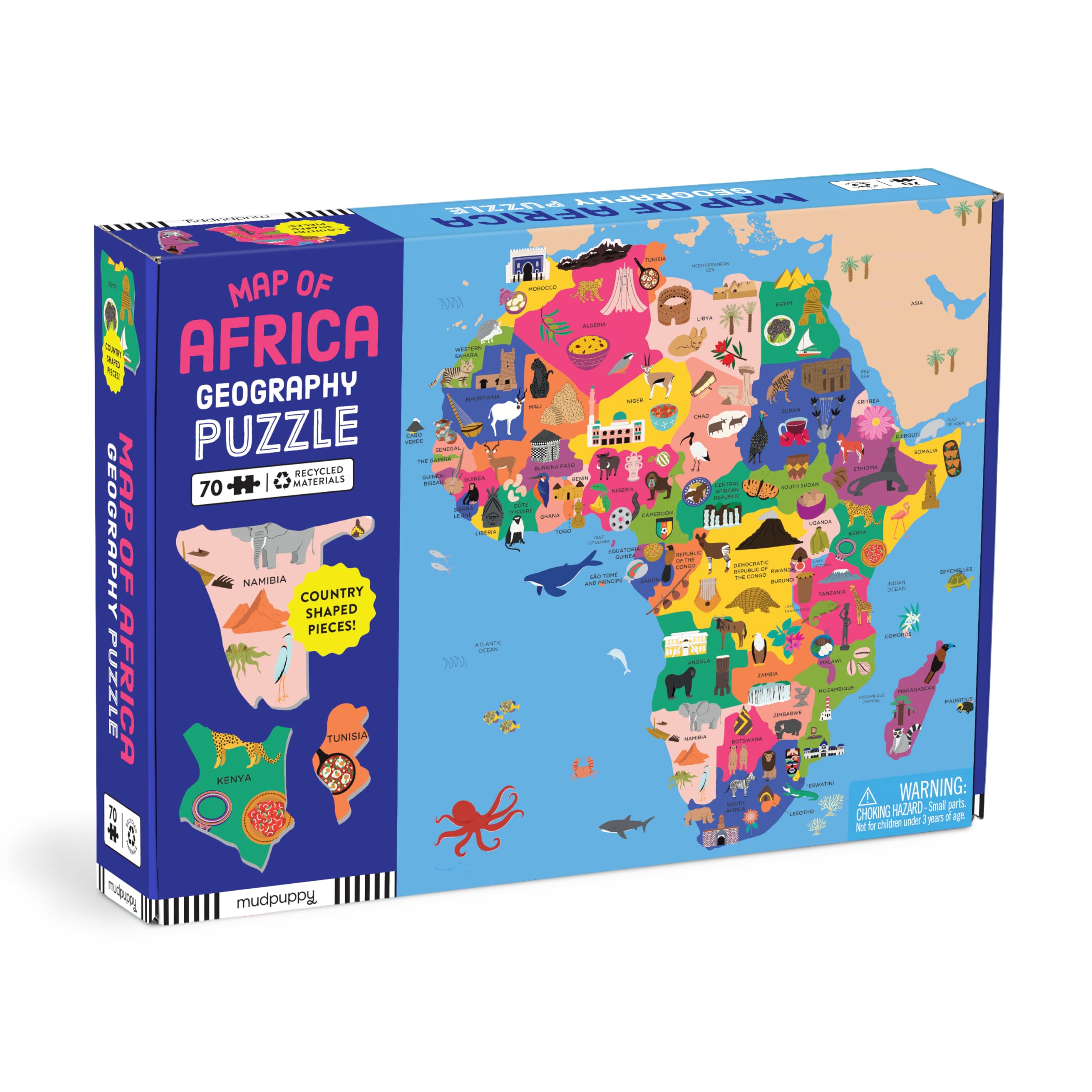 Amazon.com: Mudpuppy Map of Africa – 70 Piece Geography Puzzle